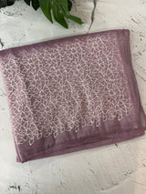 Glass tissue organza saree with embroidery MSF122 Lilac