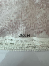 Soft kota checks saree with embroidery - SVTS38 white & red