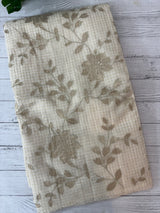 Chanderi tissue silk saree with applique work MS5541- Beige