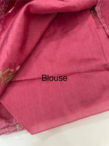 Art silk saree with embroidery SVPSMC • Pink