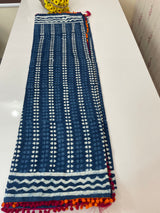 Pure mul cotton hand block printed saree SKSRMY