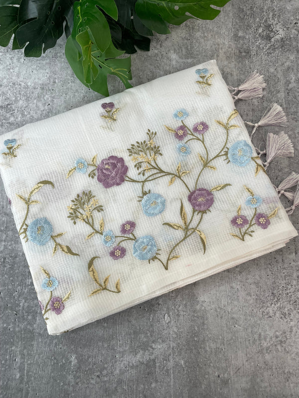 Kota silk embroidery saree  MSH543