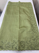 Semi silk saree with applique borders MSH231 DustyPeach