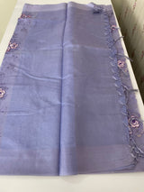 Tissue silk saree with embroidery MSH240