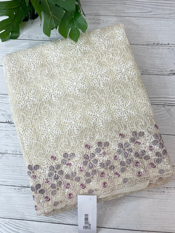 Cutwork Phulkari NetKota embroidery saree - MSH987