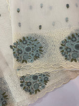 Moonga checks saree with embroidery MSH2898