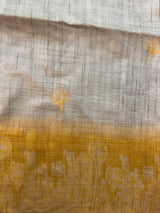 Art tussar saree with contrast blouse MSA37 - Yellow