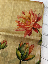 Tissue silk saree with digital prints and sequence work MS8188