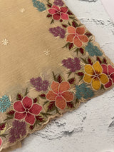 Crush Organza saree with embroidery borders MBS675