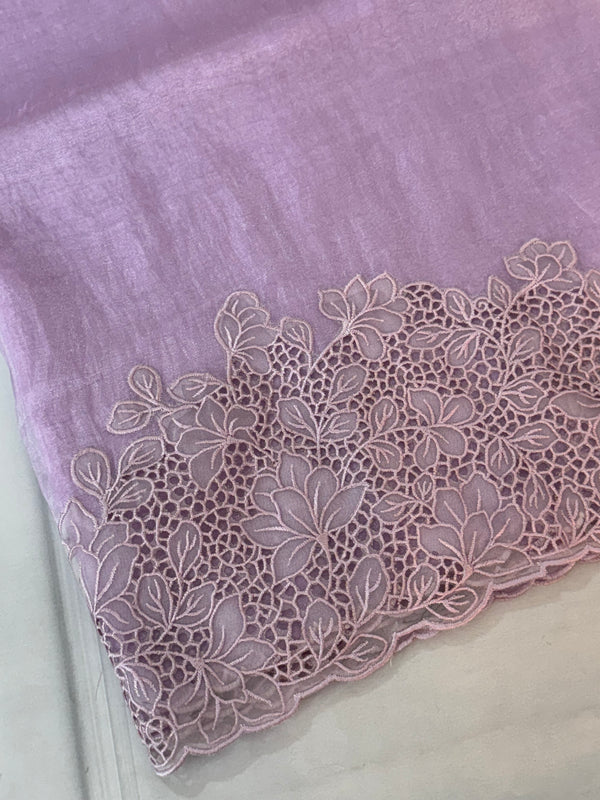 Cutwork Tissue Organza saree MS14154
