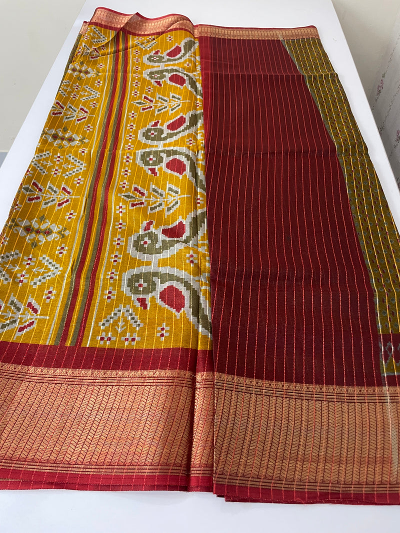 Semi silk saree with zari border MS99789