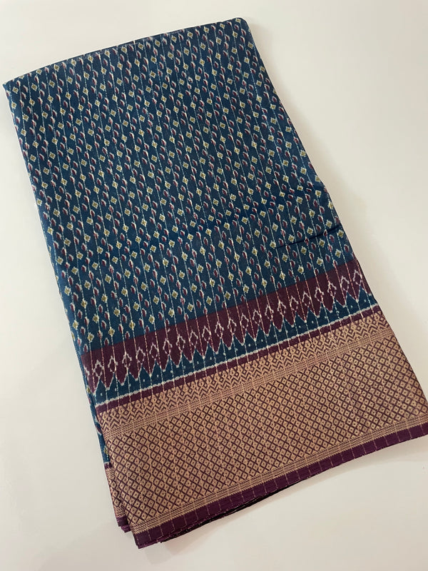 Semi silk saree with zari border MS99789