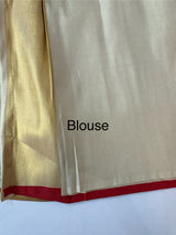 Tissue mix Soft silk saree with checks zari weaving MS8146