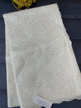 NetKota Applique work saree  MS6798- White
