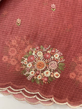 Kota checks saree with embroidery MS7645