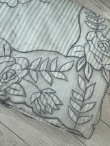 Striped Mul chanderi saree with applique borders MSH987- PaleBlue