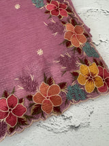 Crush Organza saree with embroidery borders MBS675