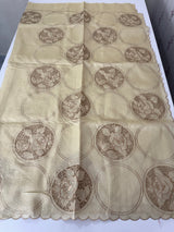 Tussar chanderi cutwork saree MSTC121 Beige