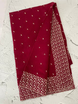 Blended soft silk saree with embriodery MS4447