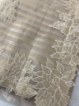 Tissue silk saree with applique work  MSH169 - Copper