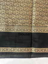 Semi silk saree with checks zari weaving  MS81543 : Red to Black