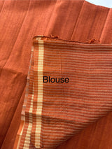 Tussar mix Semi silk saree with small zari borders MSS8924