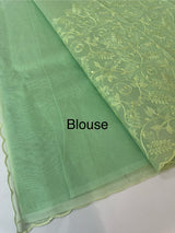 NetKota thread work saree MSH106 - Pastel PistaGreen