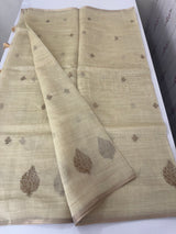 Tussar chanderi saree with embroidery MSTC122 (1)