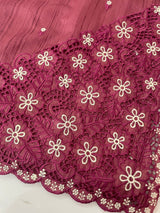 Cutwork Semi tussar saree MTSS680