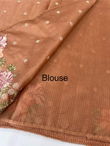 Silky kota embroidery saree MSK4333