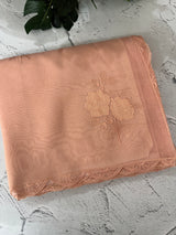 Kota Moonga checks Applique work saree  MSH278 Peach