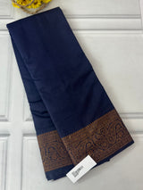 Banarasi warm silk saree with brocade blouse MS12165 DarkBlue