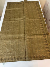 Cutwork Blended Jute - tussar saree MTS9079