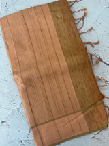 Semi soft Matka silk saree with borders MSS599 Peach