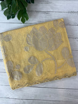 NetKota saree with tissue applique work MS15145 - PastelYellow