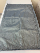 Handworked Designer tissue silk blend saree with sequins & cutdana work - MSHW270 MidnightBlue