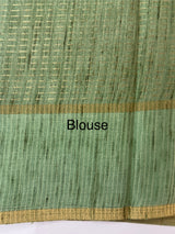 Semi soft Matka silk saree with borders MSS599 MintGreen