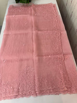 Tissue Organza saree MS14051- PeachPink