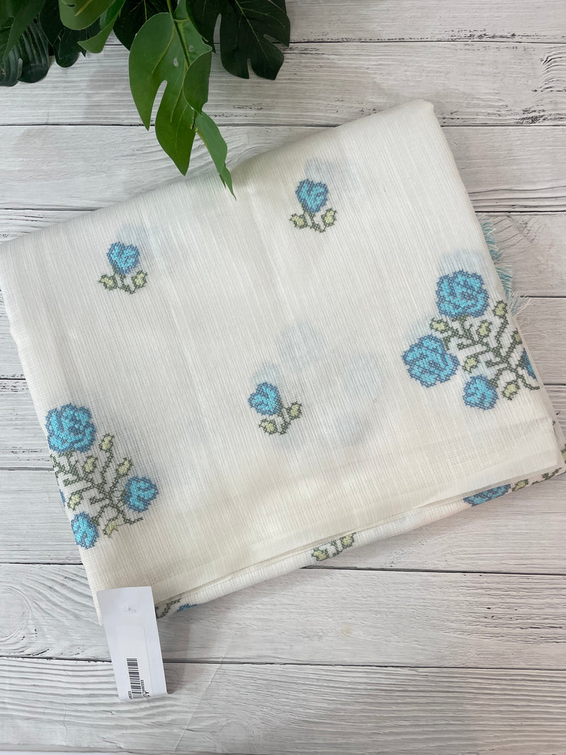 Silky kota embroidery saree MSK654