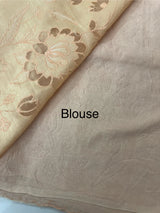 Soft Pashmina saree with organza Applique work MSH253