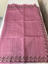 Blended tussar saree with cutwork - MSHK690