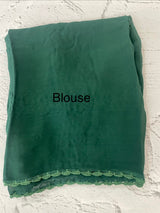 Chiffon georgette saree with corchet work - MS7633
