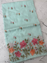 Silky kota saree with embriodery MS16263 PastelBlue