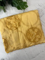 Tussar chanderi cutwork saree MSTC121 Yellow