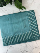 Blended tussar saree with cutwork border- MSHK691 Blue