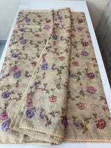 Kota silk saree with digital prints and embroidery MSH155- Beige