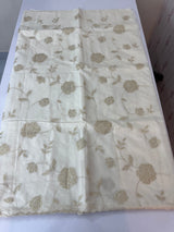 Mul chanderi tissue applique work saree  MSH115(2) - Offwhite