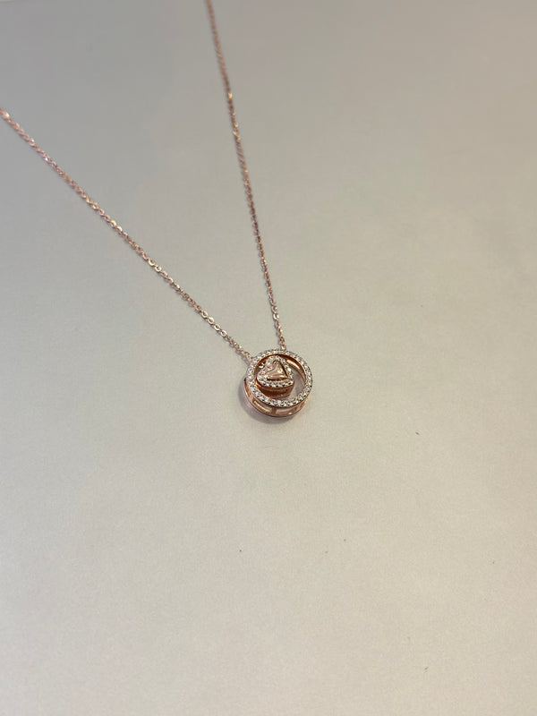 Elara 92.5 RoseGold Necklace EL264