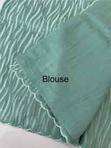 Semi tussar saree with thread work MTS490 DustyBlue