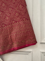 Banarasi semi katan saree SHKNSNM RaniPink